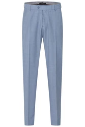 bugatti Anzughose mit Bugelfalte Struktur Hellblau/Blau/Grau