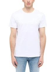 MUSTANG Kurzarmshirt T-Shirts Weiß/Creme