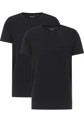 MUSTANG Kurzarmshirt T-Shirts schwarz