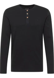 MUSTANG Shirt ARMINTO Schwarz/Dunkelblau/Dunkelgrau/Beige