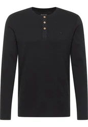 MUSTANG Shirt ARMINTO Schwarz/Dunkelblau/Dunkelgrau/Beige
