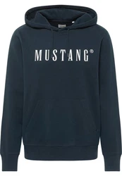 MUSTANG Sweatshirt Hoodie Dunkelblau/Blau