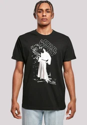 F4NT4STIC T-Shirt Star Wars Leia Weapon Schwarz/Dunkelbraun/Gelb/Grau