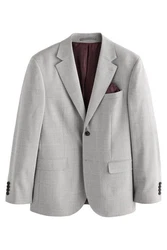 Next Baukastensakko Slim-Fit Signature Tollegno Anzugsakko Grau/Hellgrau