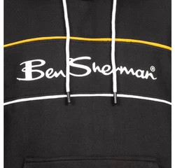 Ben Sherman Kapuzenpullover Panel Schwarz/Braun/Dunkelgrau