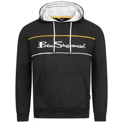 Ben Sherman Kapuzenpullover Panel Schwarz/Braun/Dunkelgrau