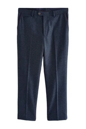 Anzughose Regular Fit noppige Donegal Anzughose mit Besatz (1-tlg)