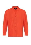 Antioch Blusenshirt Standing Collar Long Sleeve Shirt Orange/Rot