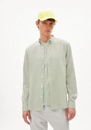 Langarmhemd QUAASA Herren Hemd aus Bio-Baumwolle Regular Fit (1-tlg., Regular Fit) Regular Fit