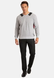 Jacey Quinn Sweatshirt Diego Hellgrau/Grau