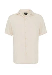 Antioch Blusenshirt Lapel Collar Short Sleeve Shirt Weiß/Beige/Khaki