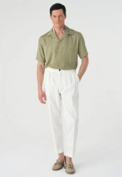 Antioch Blusenshirt Lapel Collar Short Sleeve Shirt Khaki/Grün/Hellgrün/Dunkelgrün/Beige