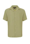 Antioch Blusenshirt Lapel Collar Short Sleeve Shirt Khaki/Grün/Hellgrün/Dunkelgrün/Beige