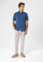 Antioch Blusenshirt Kent Collar Shirt Blau/Dunkelblau