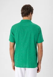 Antioch Blusenshirt Kent Collar Shirt Türkis/Grün