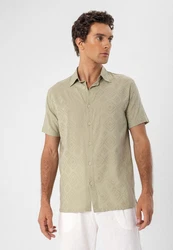 Antioch Blusenshirt Kent Collar Shirt Khaki/Beige/Dunkelgrün/Grün/Weiß