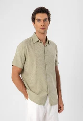 Antioch Blusenshirt Kent Collar Shirt Khaki/Beige/Dunkelgrün/Grün/Weiß