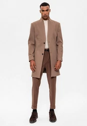Antioch Wintermantel Stand Collar Braun/Grau/Beige/Lila/Khaki