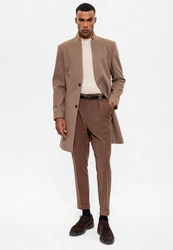 Antioch Wintermantel Stand Collar Braun/Grau/Beige/Lila/Khaki