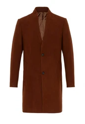 Antioch Wintermantel Stand Collar Braun/Orange