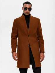 Antioch Wintermantel Stand Collar Braun/Orange