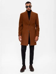 Antioch Wintermantel Stand Collar Braun/Orange