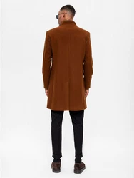Antioch Wintermantel Stand Collar Braun/Orange
