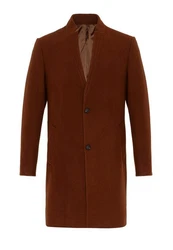 Antioch Wintermantel Stand Collar Braun/Orange