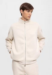 Antioch Sweatshirt Stand Collar Zip-up Weiß/Creme/Beige/Khaki