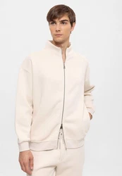 Antioch Sweatshirt Stand Collar Zip-up Weiß/Creme/Beige/Khaki