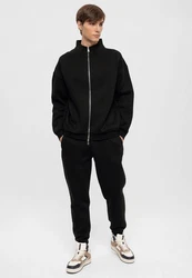 Antioch Sweatshirt Stand Collar Zip-up Schwarz