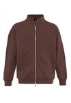 Antioch Sweatshirt Stand Collar Zip-up Braun/Dunkelbraun/Grau