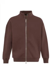 Antioch Sweatshirt Stand Collar Zip-up Braun/Dunkelbraun/Grau