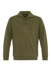 Antioch Sweatshirt Turndown Collar Dunkelgrün/Khaki