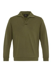 Antioch Sweatshirt Turndown Collar Dunkelgrün/Khaki