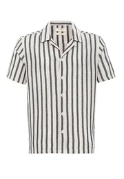 Blusenshirt Antonio - Striped - Short sleeved - Regular Fit