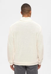 Antioch Sweatshirt Turtleneck Ribbed Jumper Weiß/Beige/Creme/Khaki