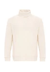 Antioch Sweatshirt Turtleneck Ribbed Jumper Weiß/Beige/Creme/Khaki