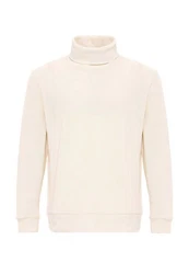 Antioch Sweatshirt Turtleneck Ribbed Jumper Weiß/Beige/Creme/Khaki