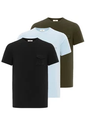 Dandalo Poloshirt Milos Dunkelgrün/Hellblau/Türkis/Blau