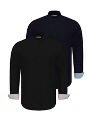 Dandalo Blusenshirt DEYVID Dunkelblau/Schwarz/Hellblau