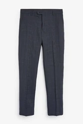 Next Anzughose Slim Fit Anzug (1-tlg) Dunkelblau/Grau/Blau