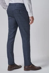 Next Anzughose Slim Fit Anzug (1-tlg) Dunkelblau/Grau/Blau