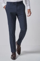 Next Anzughose Slim Fit Anzug (1-tlg) Dunkelblau/Grau/Blau