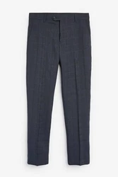 Next Anzughose Slim Fit Anzug (1-tlg) Dunkelblau/Grau/Blau