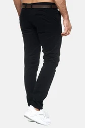 Elara Chinohose Herren Chino Hosen (1) Schwarz