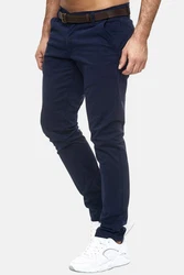 Elara Chinohose Herren Chino Hosen (1) Dunkelblau