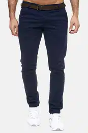 Chinohose Herren Chino Hosen Grtel Elegant (1-tlg)