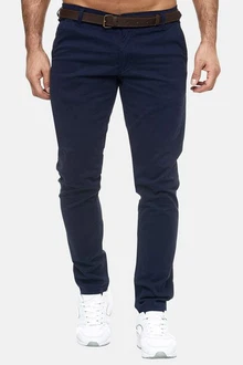 Elara Chinohose Herren Chino Hosen (1) Dunkelblau