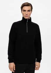 Antioch Sweatshirt Standing Collar Knitwear Schwarz